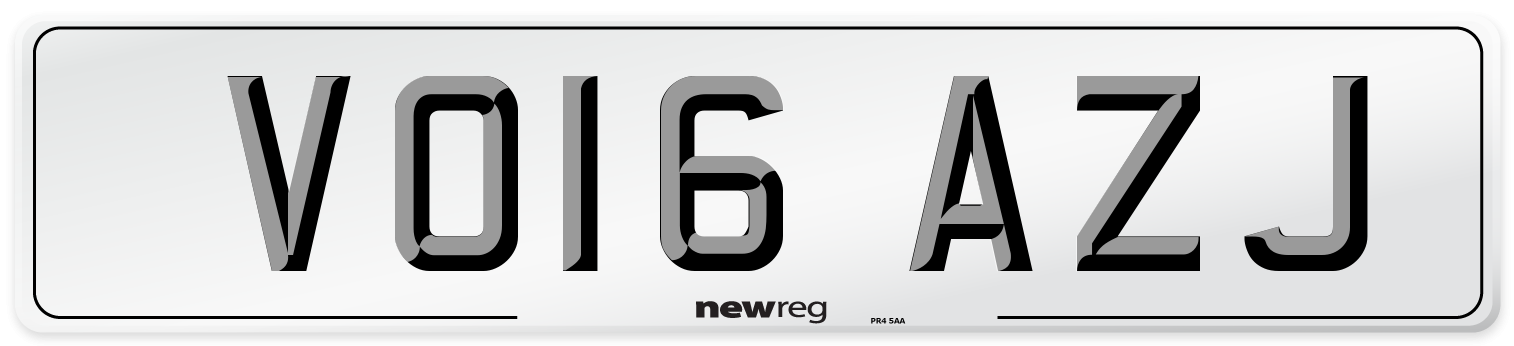VO16 AZJ Number Plate from New Reg